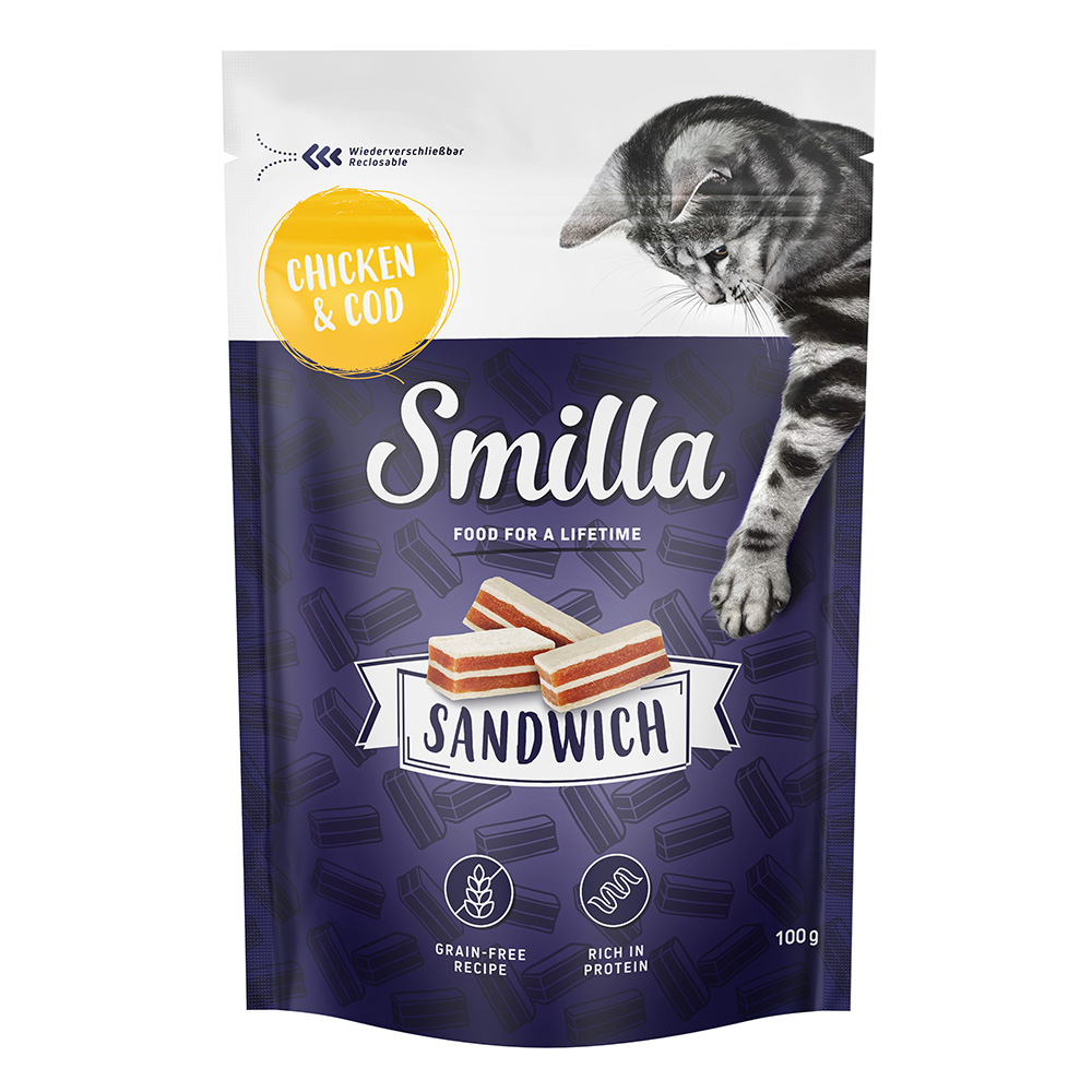 Smilla Sandwich Snack Kip & Kabeljauw - 100 g