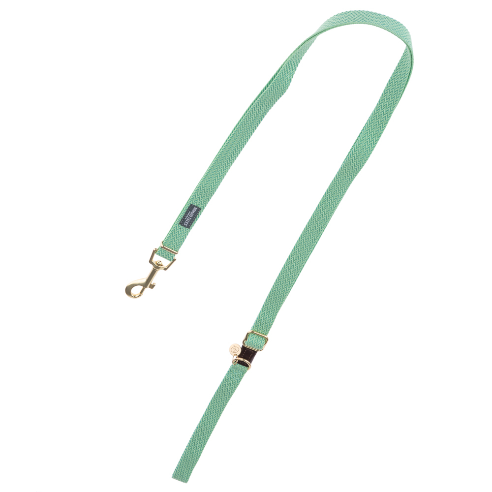 Nomad Tales Halsband  Bloom, mint - Bijpassende riem: 200 cm lang, 20 mm breed