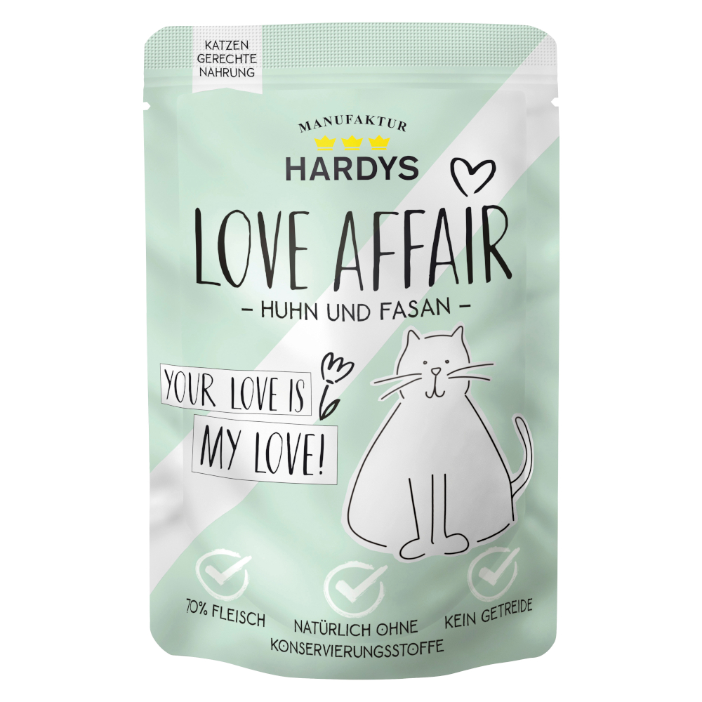 Hardys LOVE AFFAIR 12x100g Kip & Fazant  natvoer voor katten