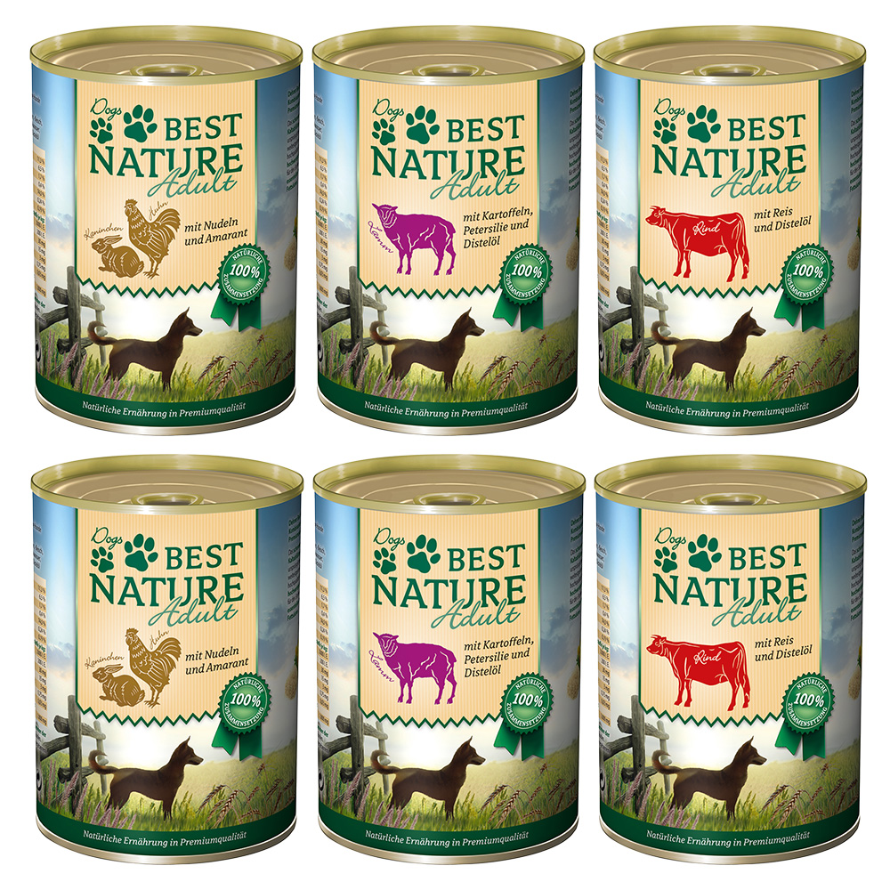 Best Nature 12x 400g  Dog Adult Mixpak (3 Soorten) Hondenvoer nat