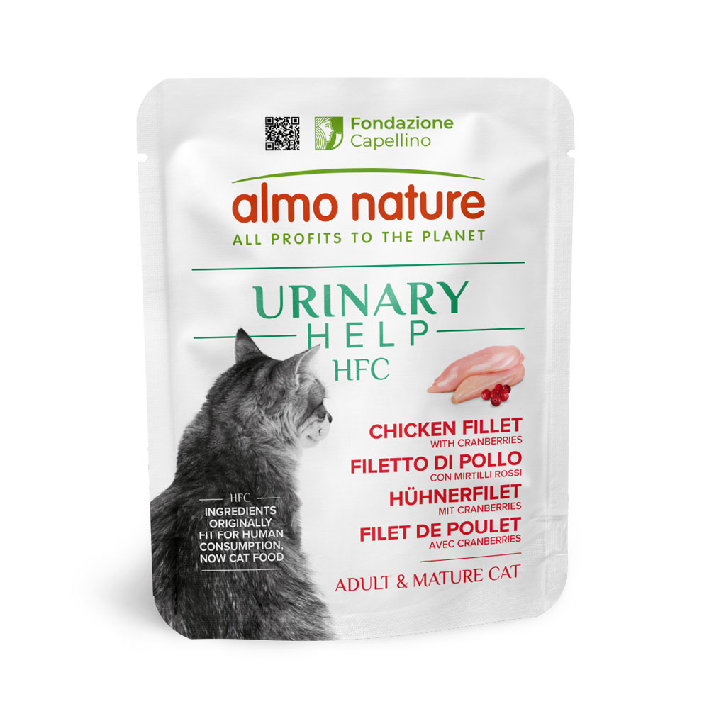 Almo Nature HFC Voordeelverpakking: 24x50g  Urinary Help kipfilet met veenbessen natvoer voor katten