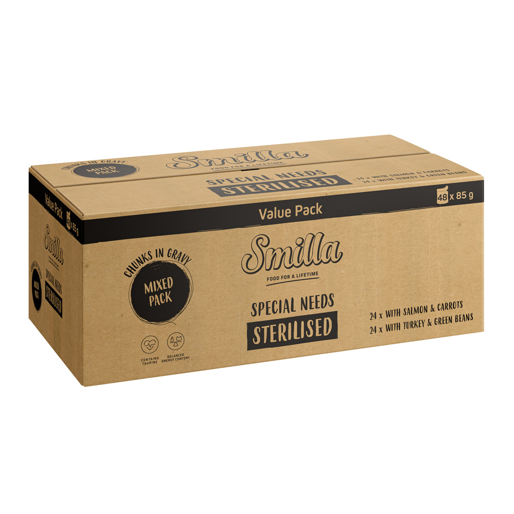 Smilla Sterilised Hapjes met Groenten  12 x 85 g - JUMBOPACK Mixpaket (96 x 85 g)