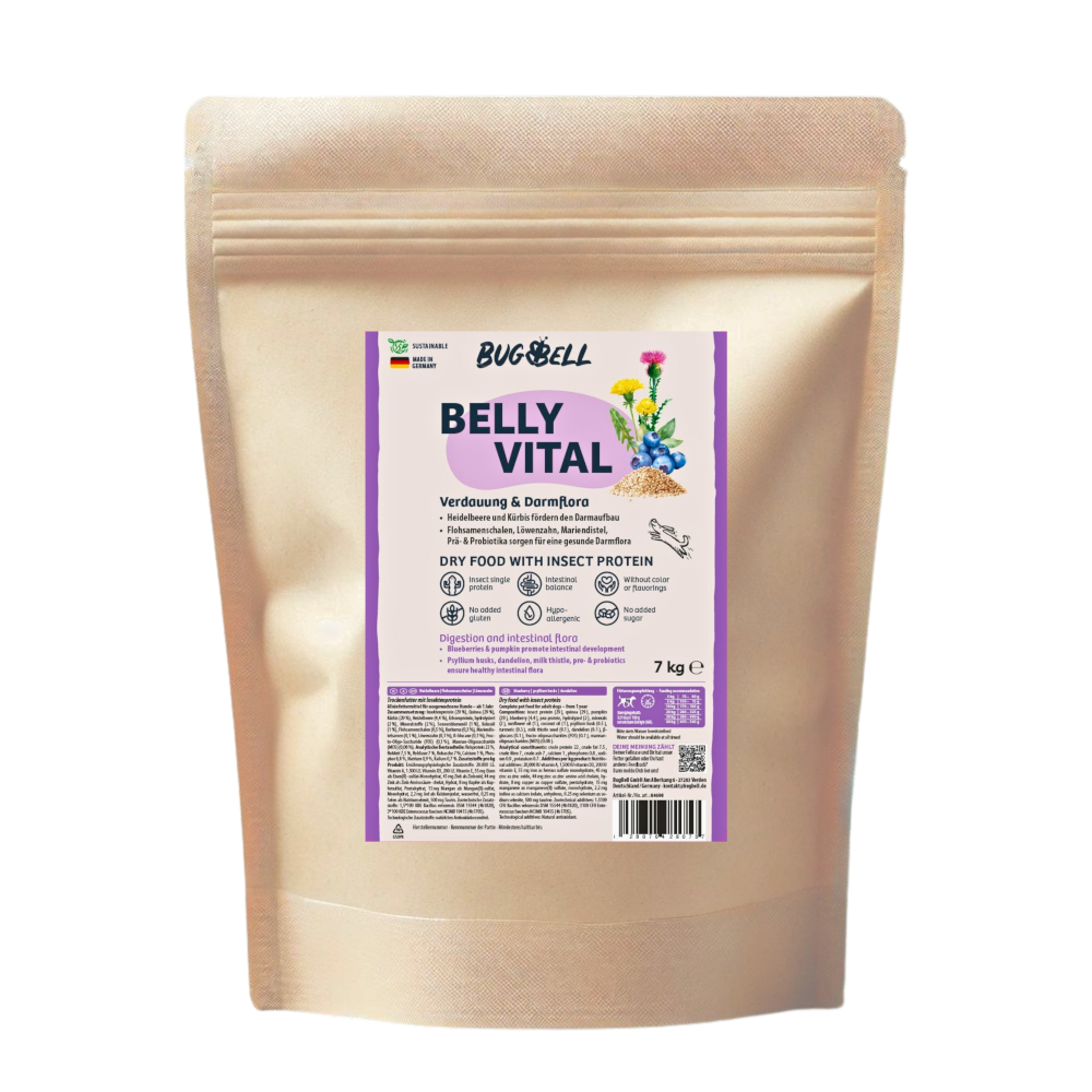 BugBell Voordeelpakket: 4x7kg  droogvoer Belly Vital spijsvertering & darmflora voor honden