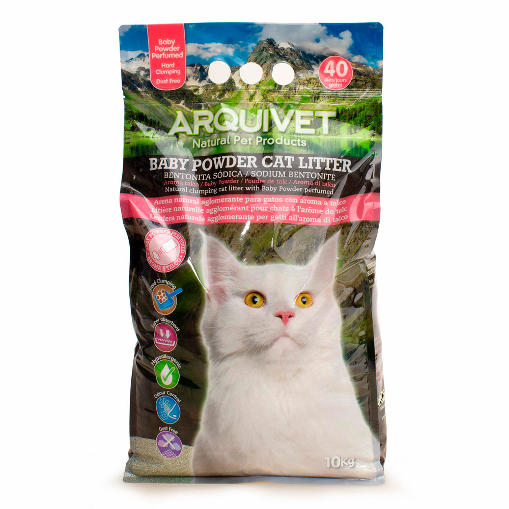 ARQUIVET 10kg  babypoeder kattenbakvulling Arena Bentonita Con Talco kattenbakvulling