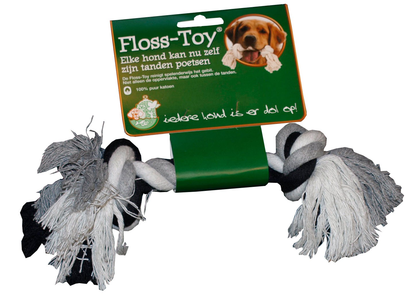Gebr de boon Flosstoy zwart wit klein - 