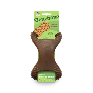 Benebone Dental Chew nylon kauwspeelgoed hond (pindakaassmaak) M