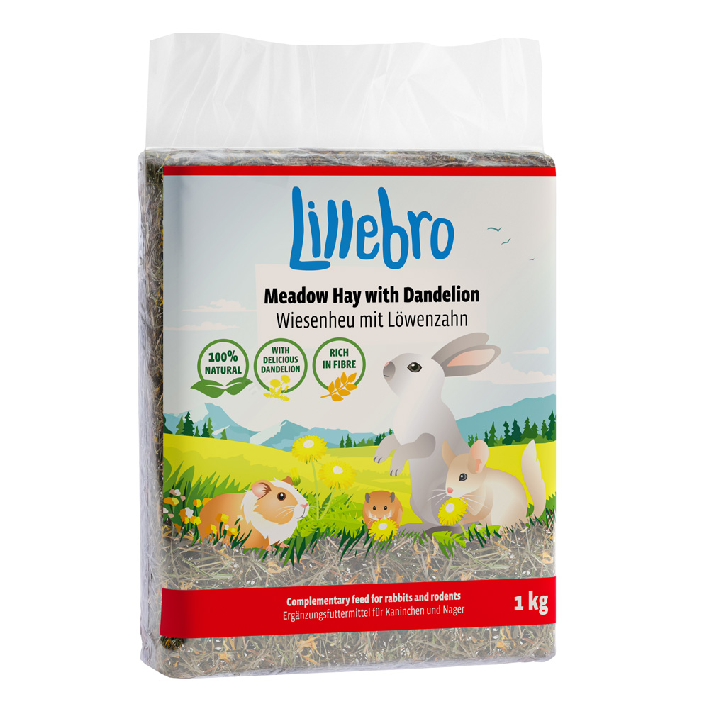Lillebro 1kg  Weidehooi met Paardenbloem Knaagdier en Konijnenvoer