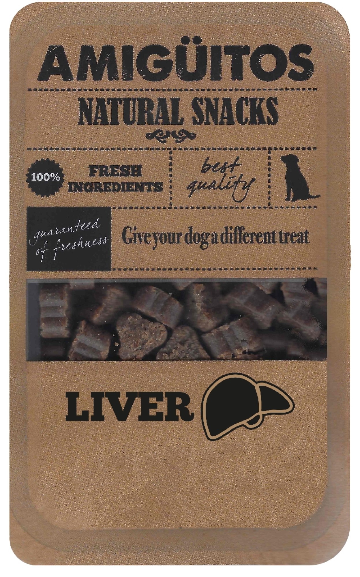Amigüitos Hondensnack Lever 100 gr.