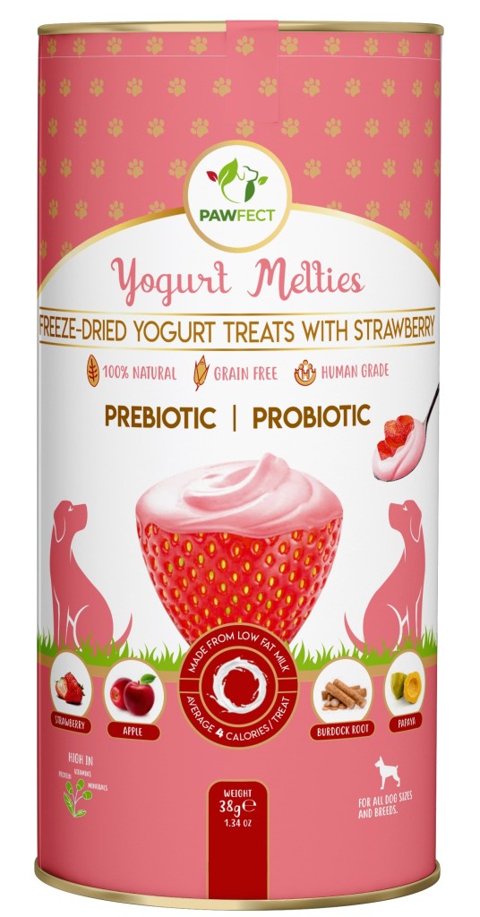 Pawfect Freeze Dried Yoghurt hondensnack met Aardbei 38 gr.