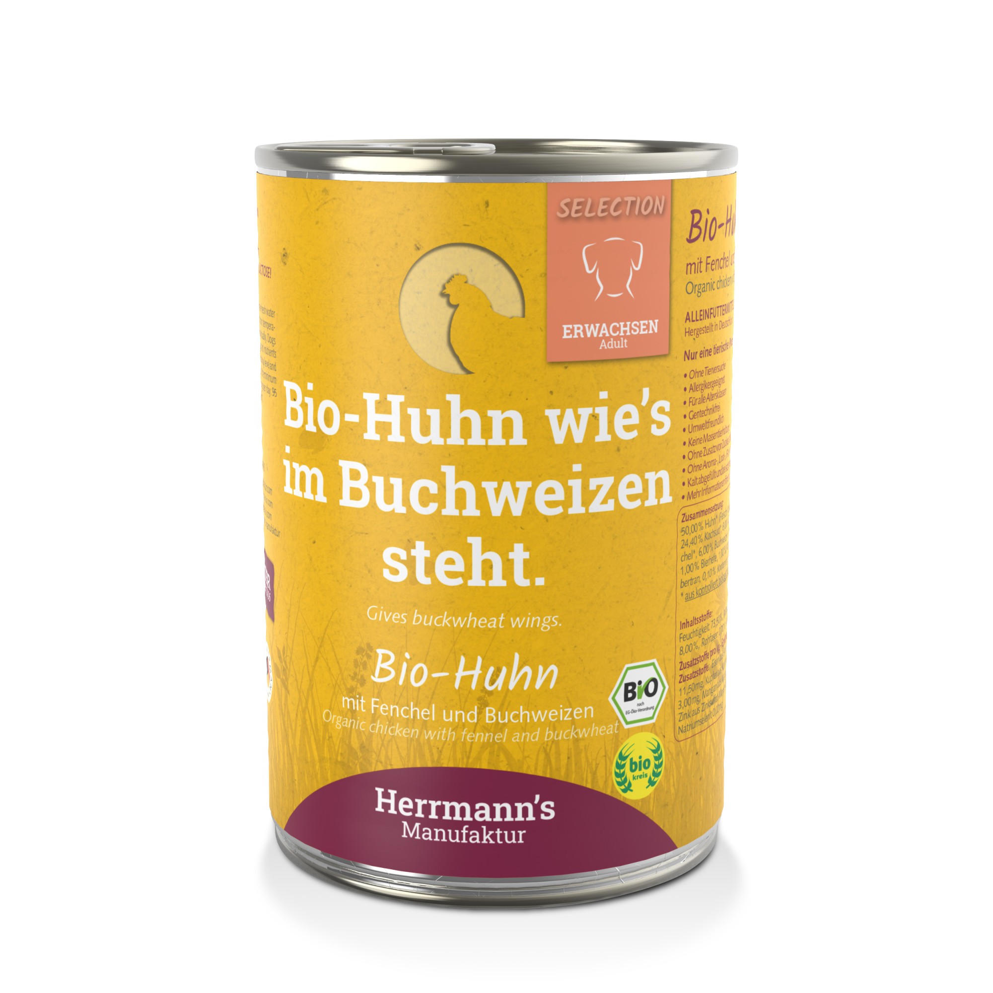 Herrmann's Bio Adult hond Kip met venkel 400 gr.