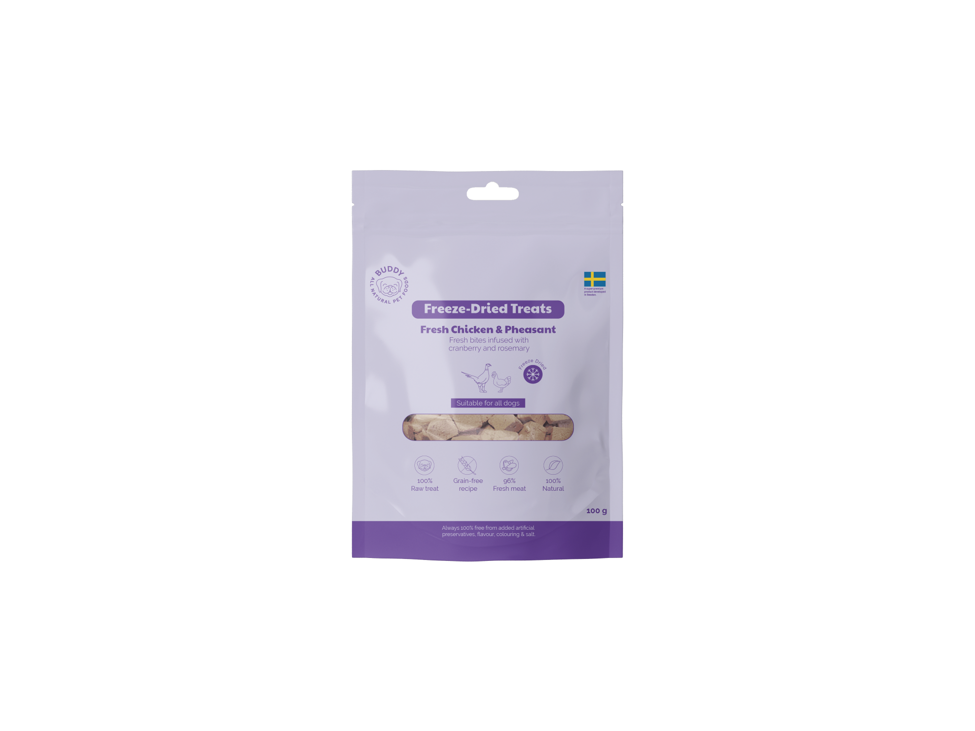 BUDDY Freeze Dried hondensnack Kip&Fazant 100 gr.