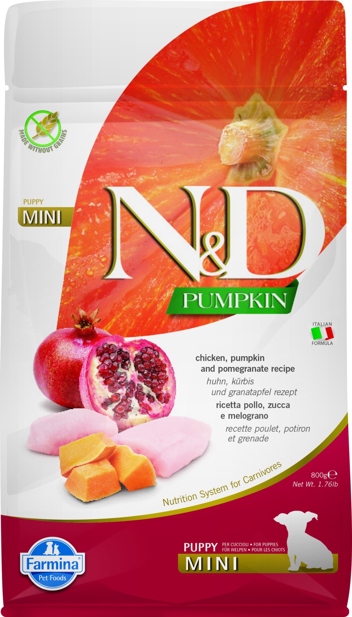N&D Pumpkin puppyvoeding Kip small breed 800 gr.