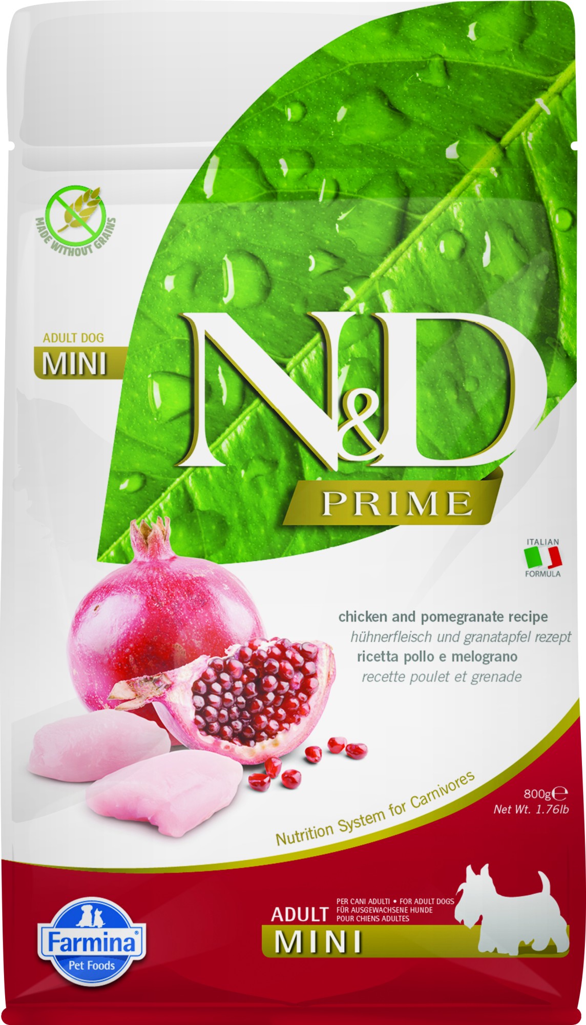 N&D Prime hondenvoeding Kip small breed 800 gr.