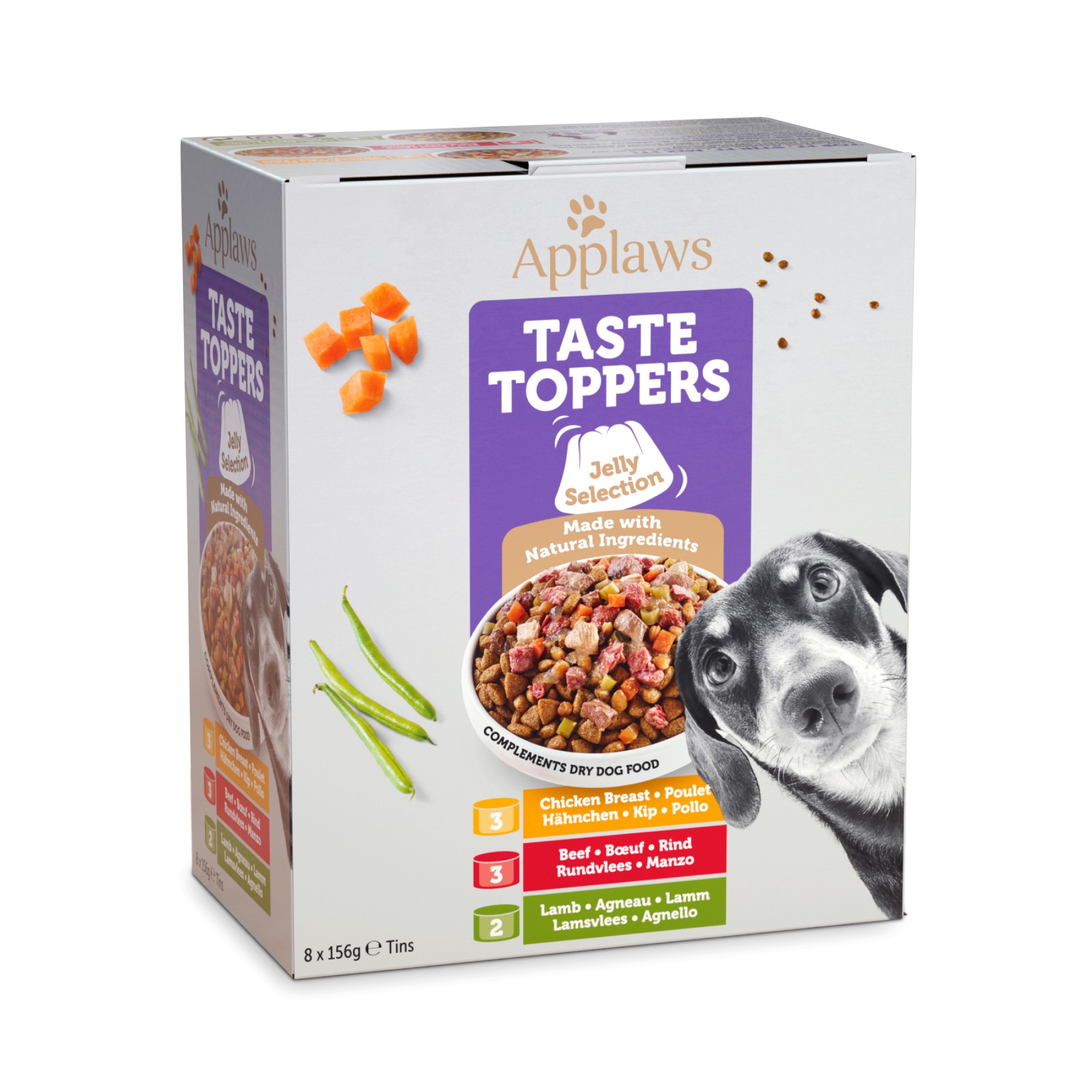Applaws Dog Taste Toppers Multipack in gelei 8 x 156 gr.