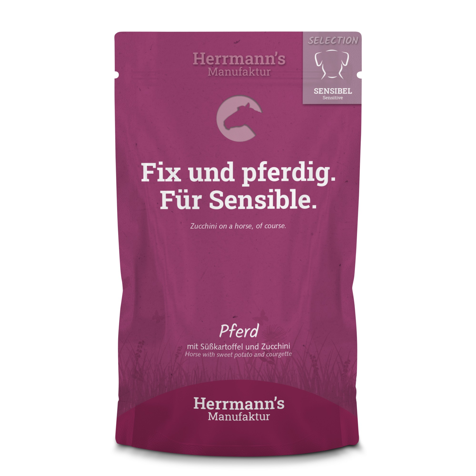 Herrmann's Sensitive hond Paard met zoete aardappel 150 gr. - per 15 stuks