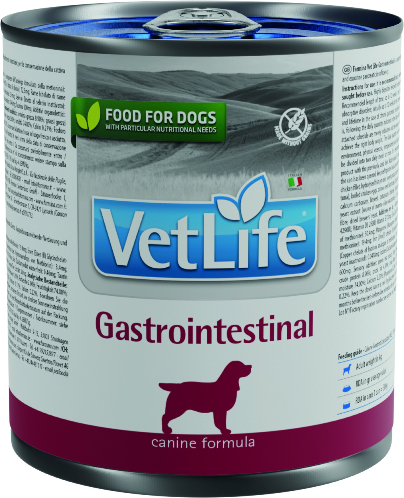 VET LIFE natvoeding voor de hond Gastrointestinal 300 gr. - per 6 stuks