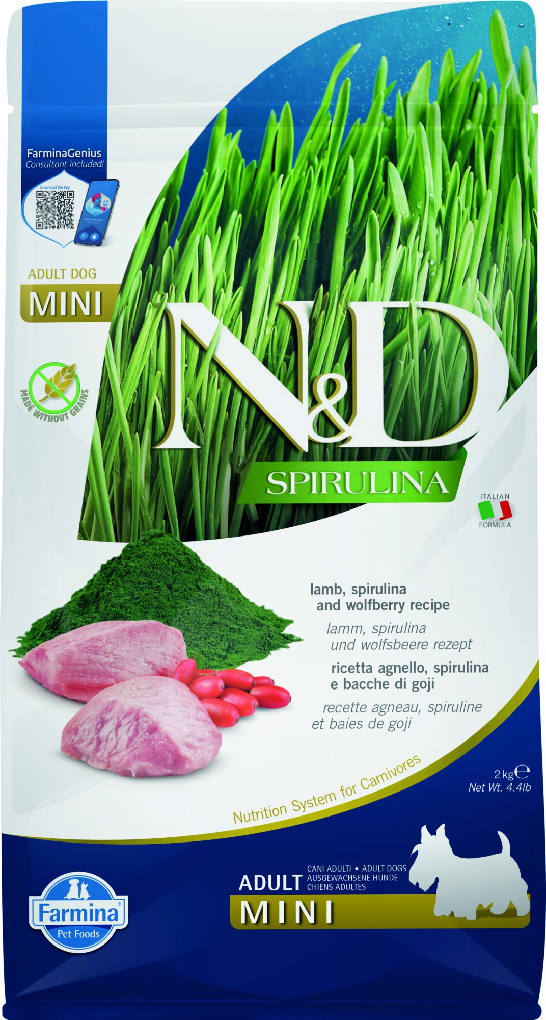 N&D Spirulina hondenvoeding Lam small breed 2 kg
