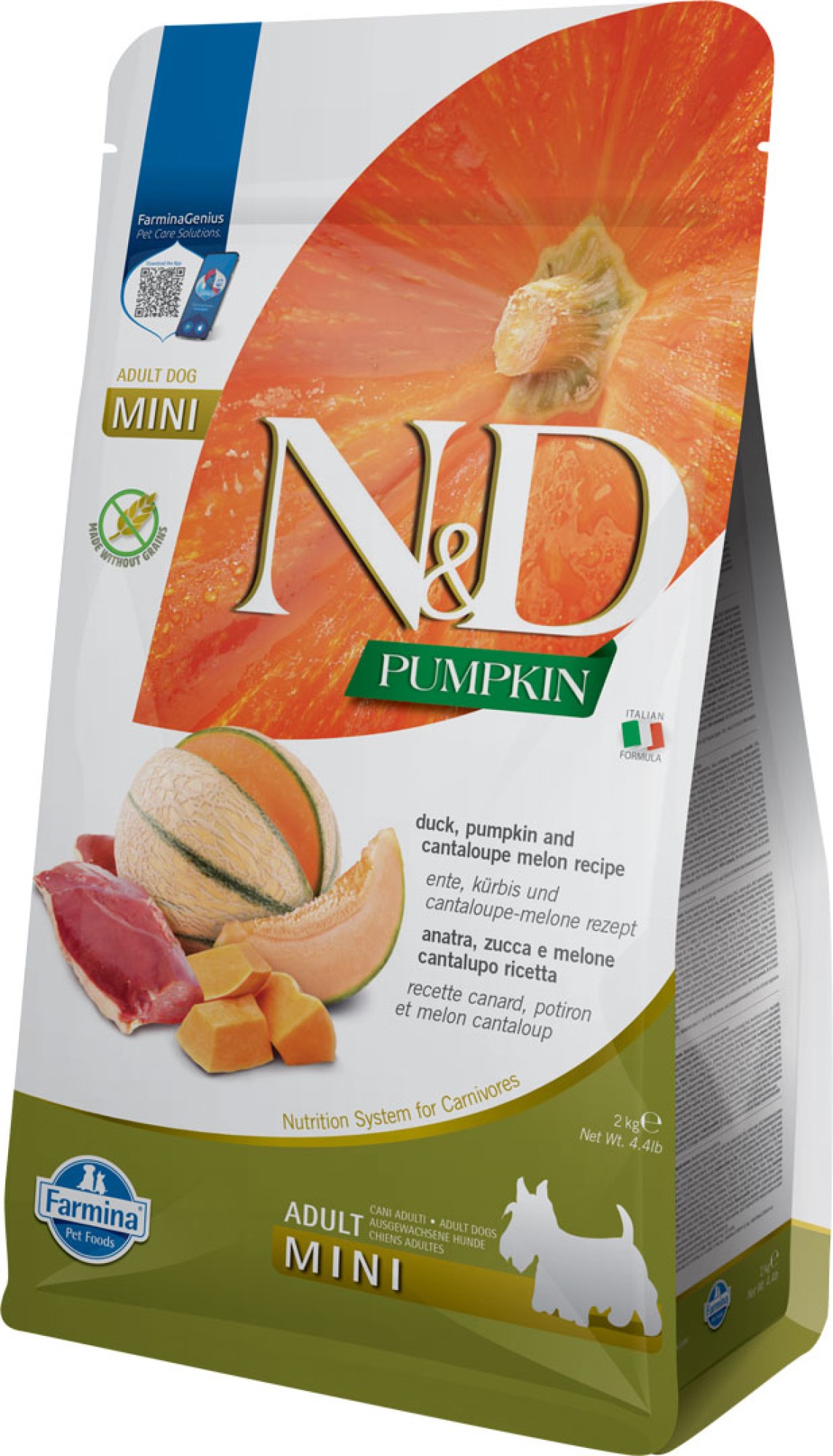 N&D Pumpkin hondenvoeding Eend small breed 2 kg