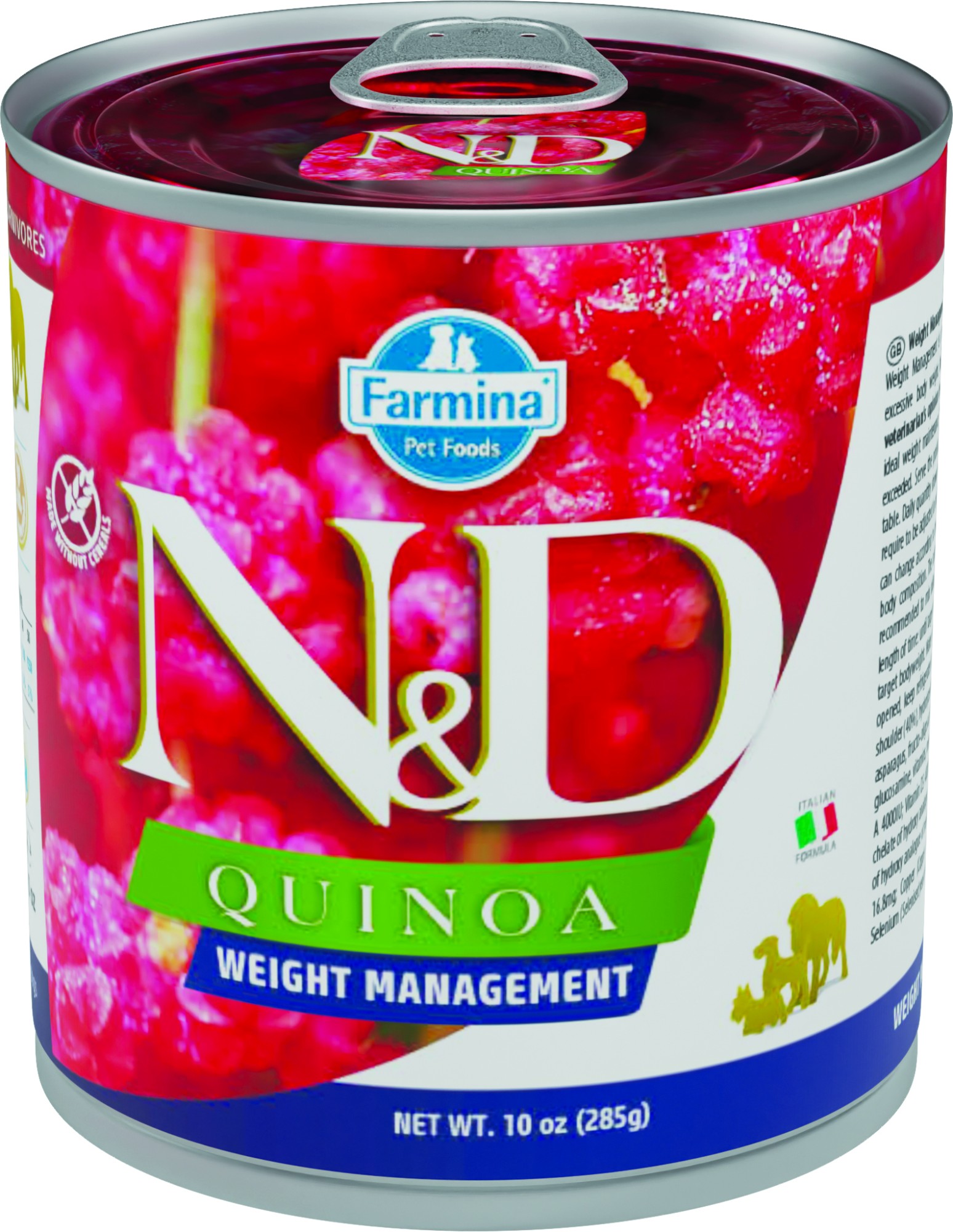 N&D Quinoa natvoeding voor de hond Weight Management 285 gr. - per 6 stuks