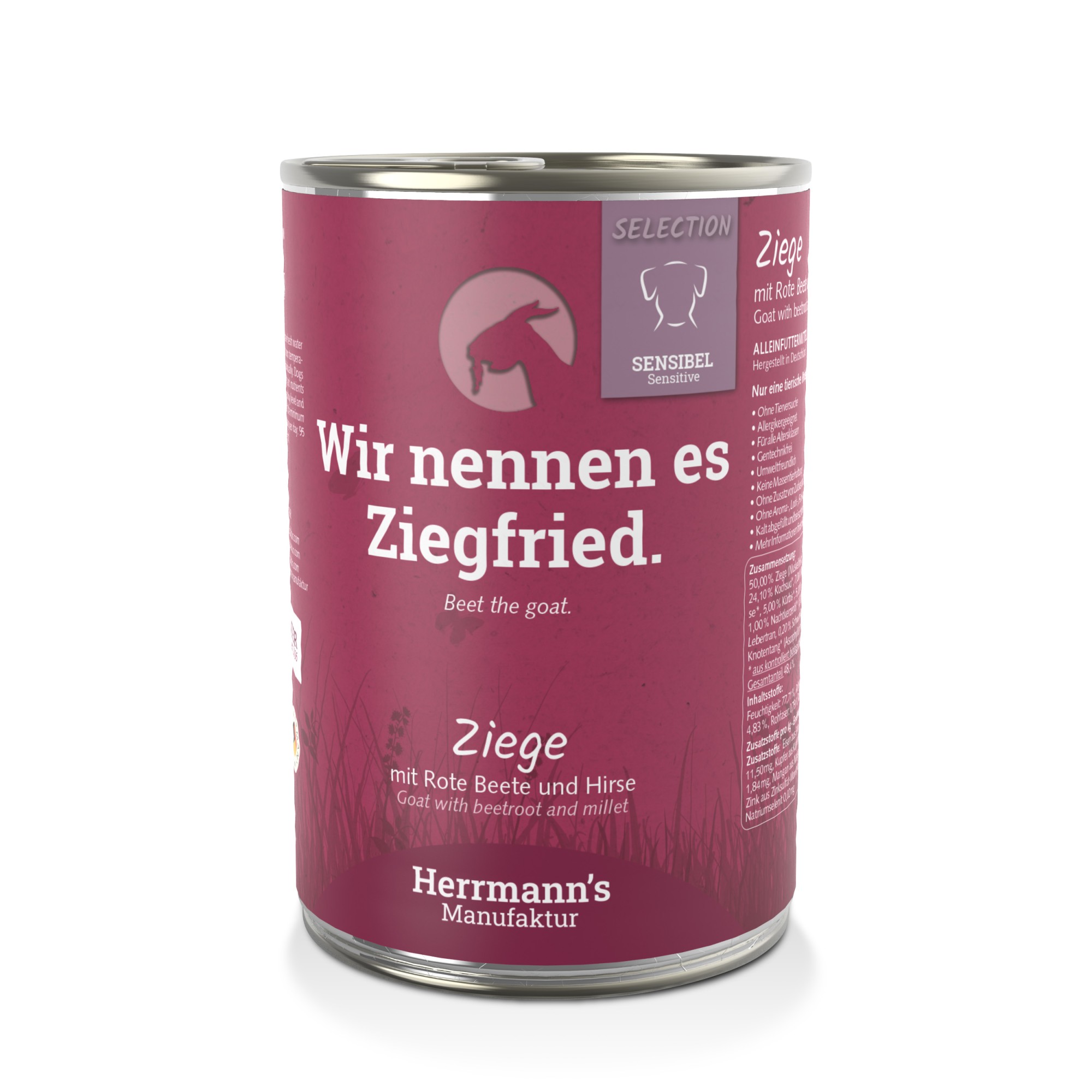 Herrmann's Sensitive hond Geit met Rode bieten 400 gr. - per 6 stuks
