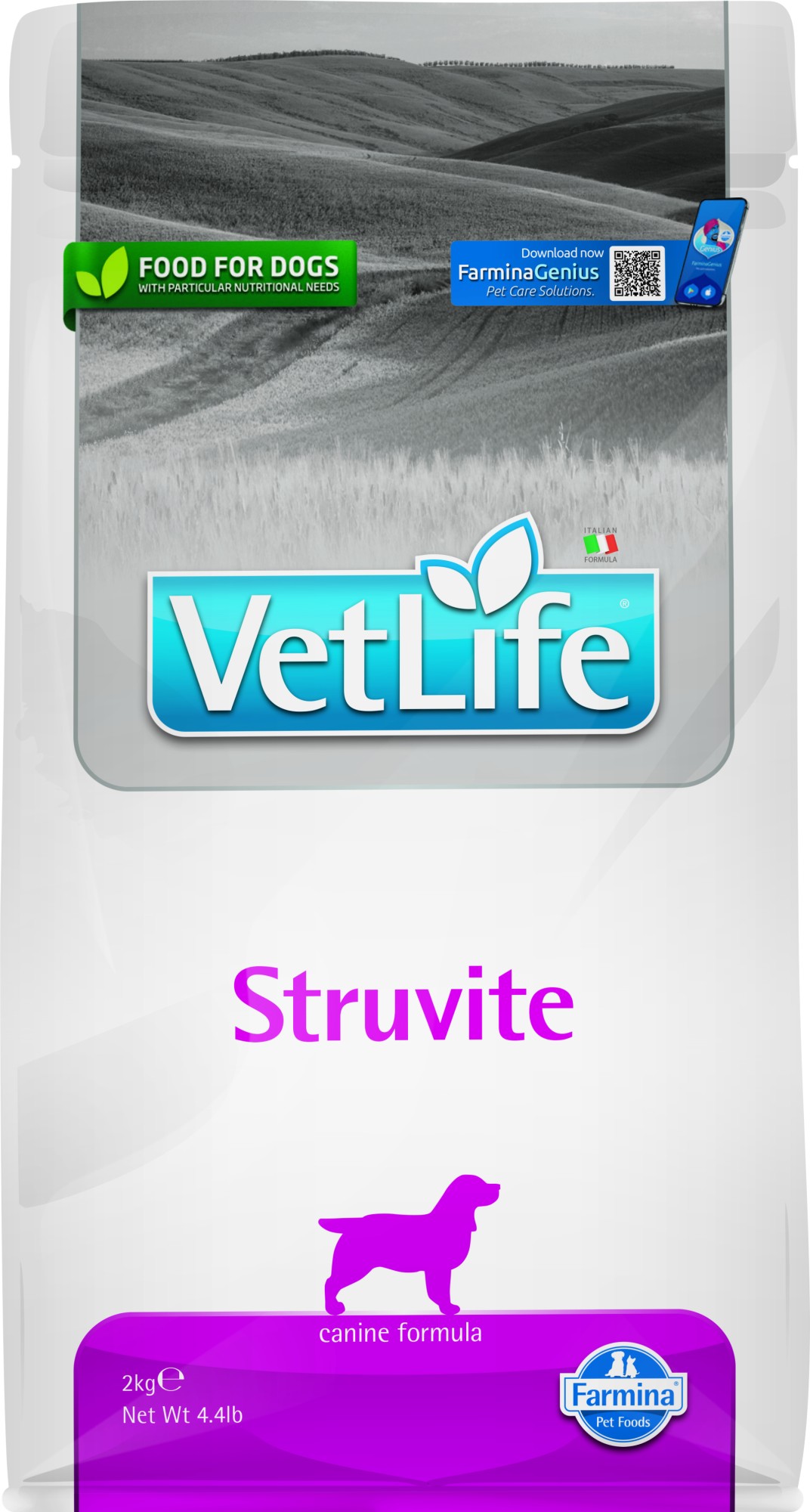 VET LIFE hondenvoeding Struvite 2 kg.