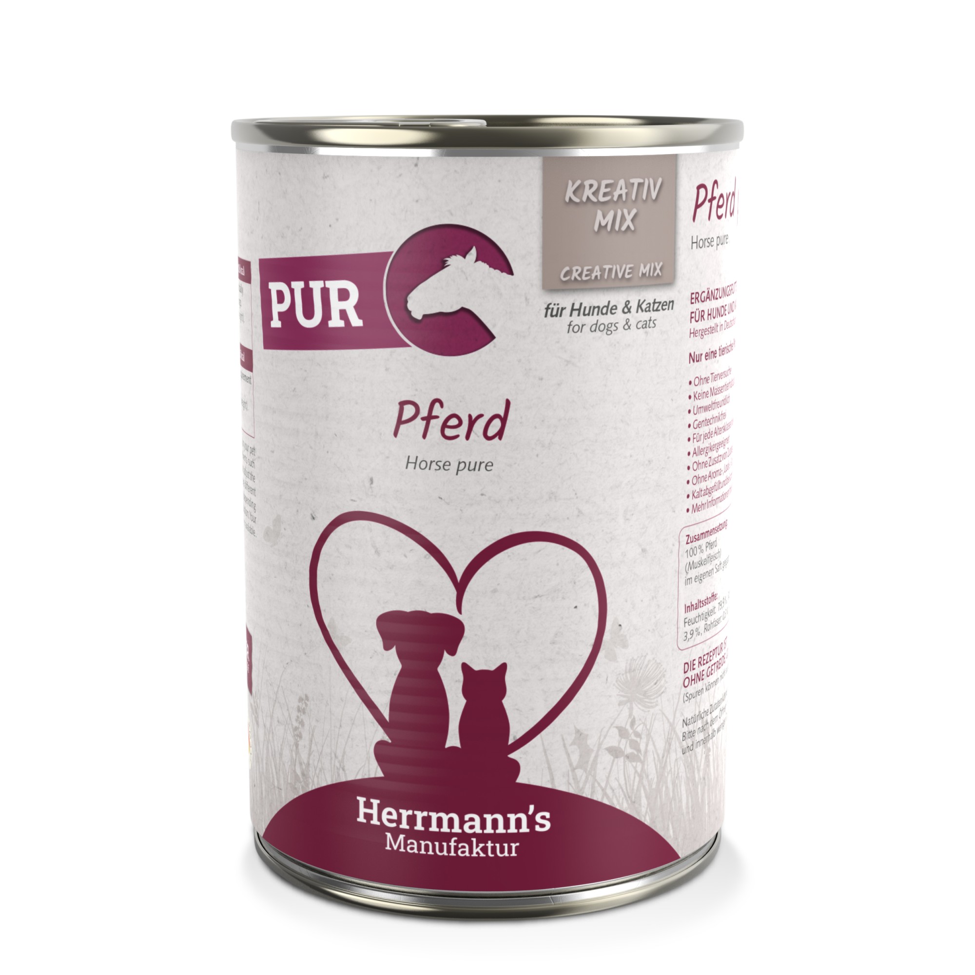 HERRMANNS Herrmann's Puur Paard 400 gr. - per 6 stuks