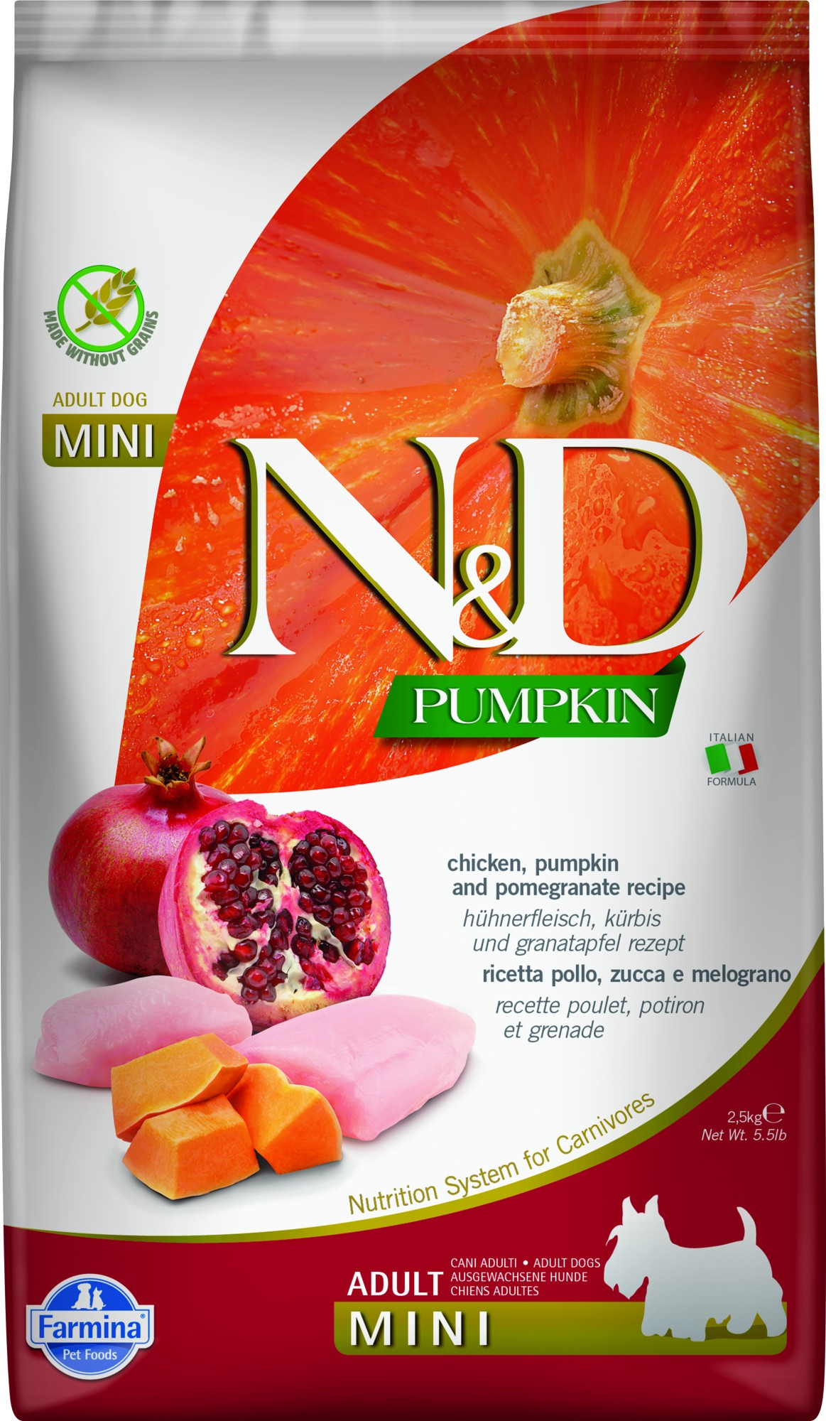 N&D Pumpkin hondenvoeding Kip small breed 2,5 kg