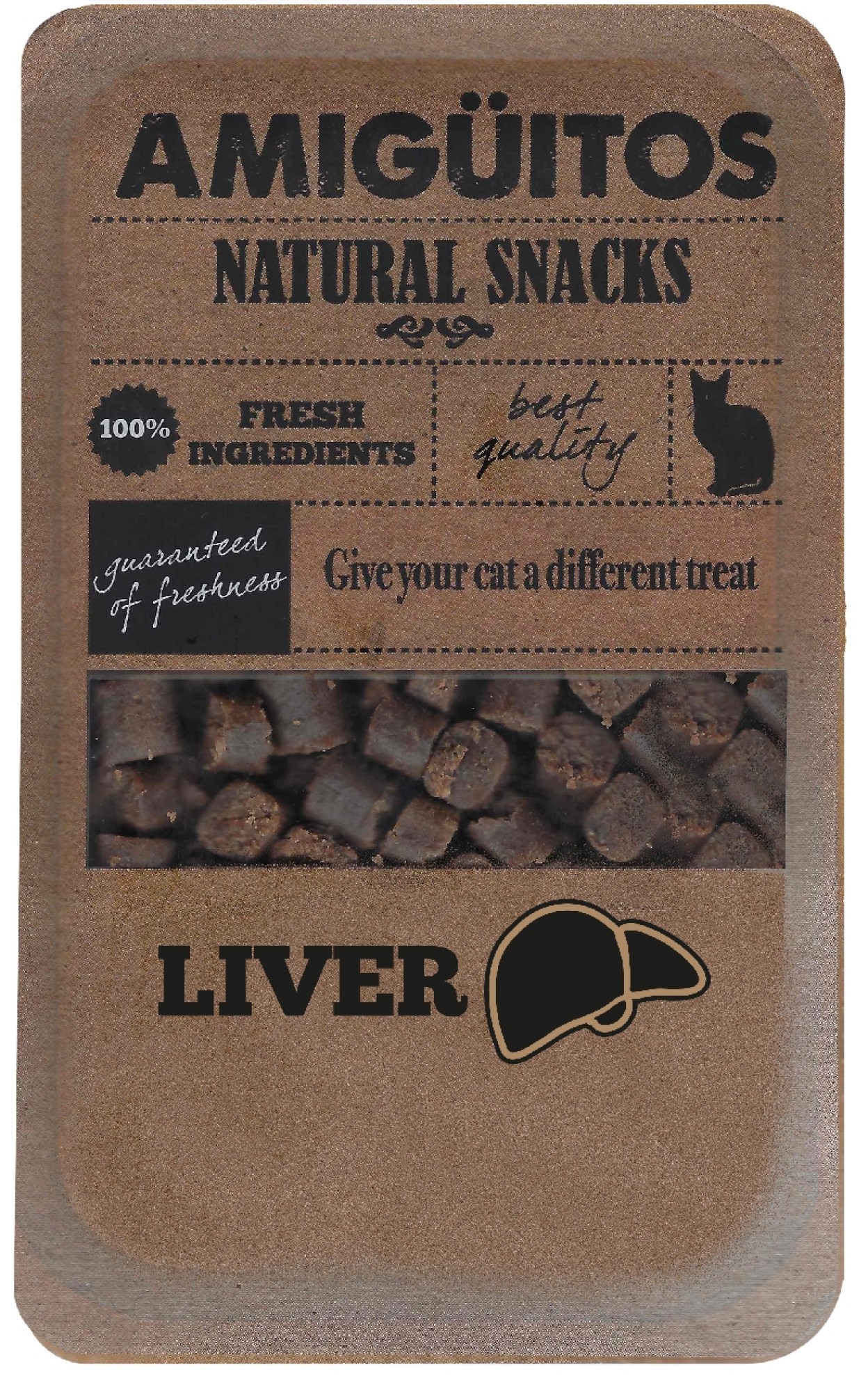 Amigüitos Kattensnack Lever 100 gr.