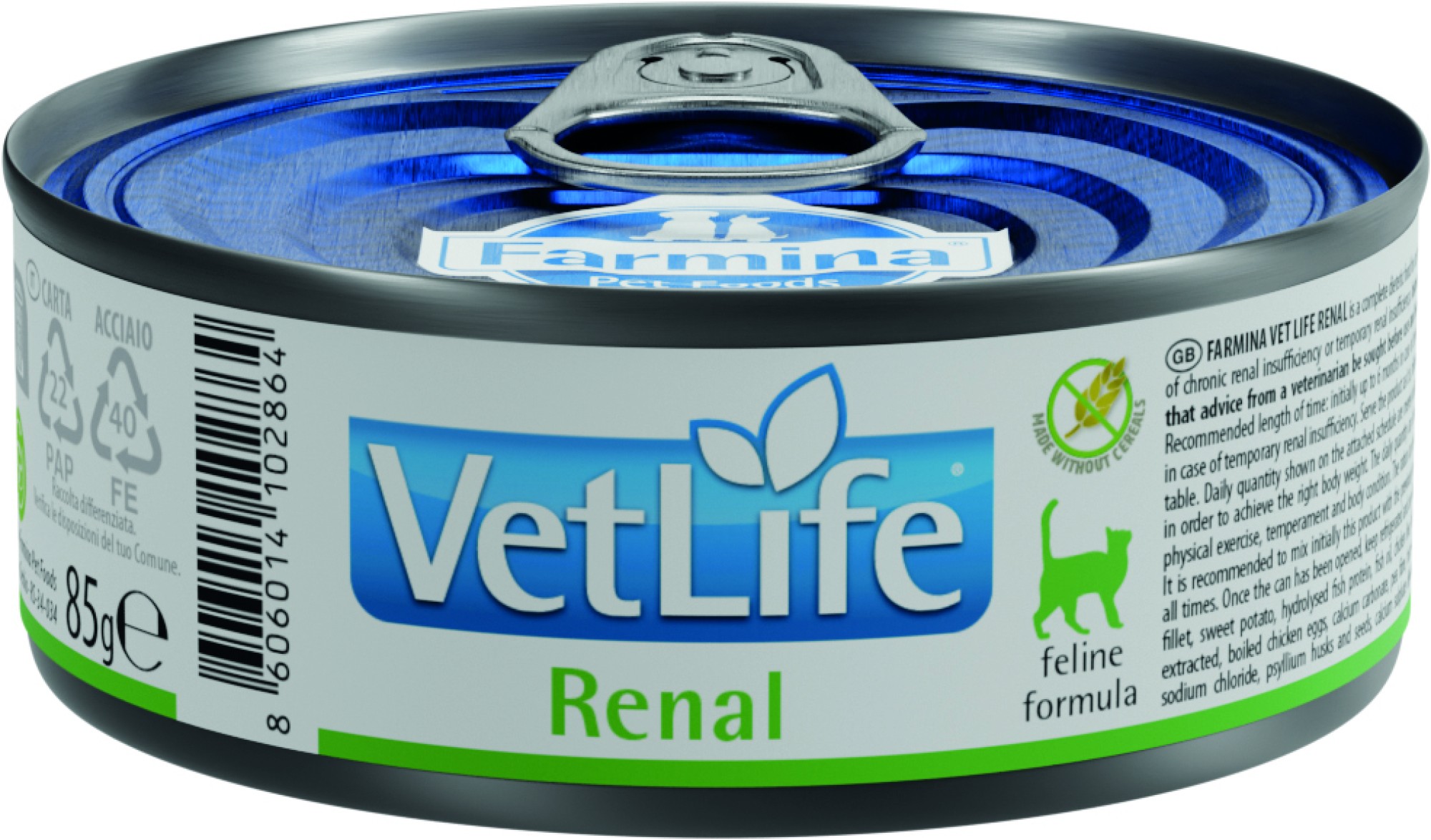 VET LIFE natvoeding voor de kat Renal 85 gr. - per 12 stuks