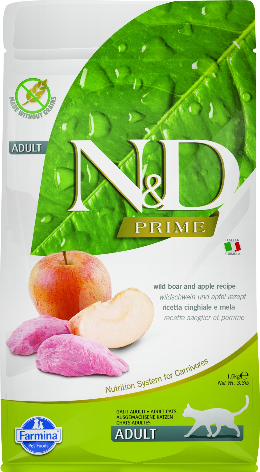 N&D Prime kattenvoeding Wild Zwijn 1,5 kg