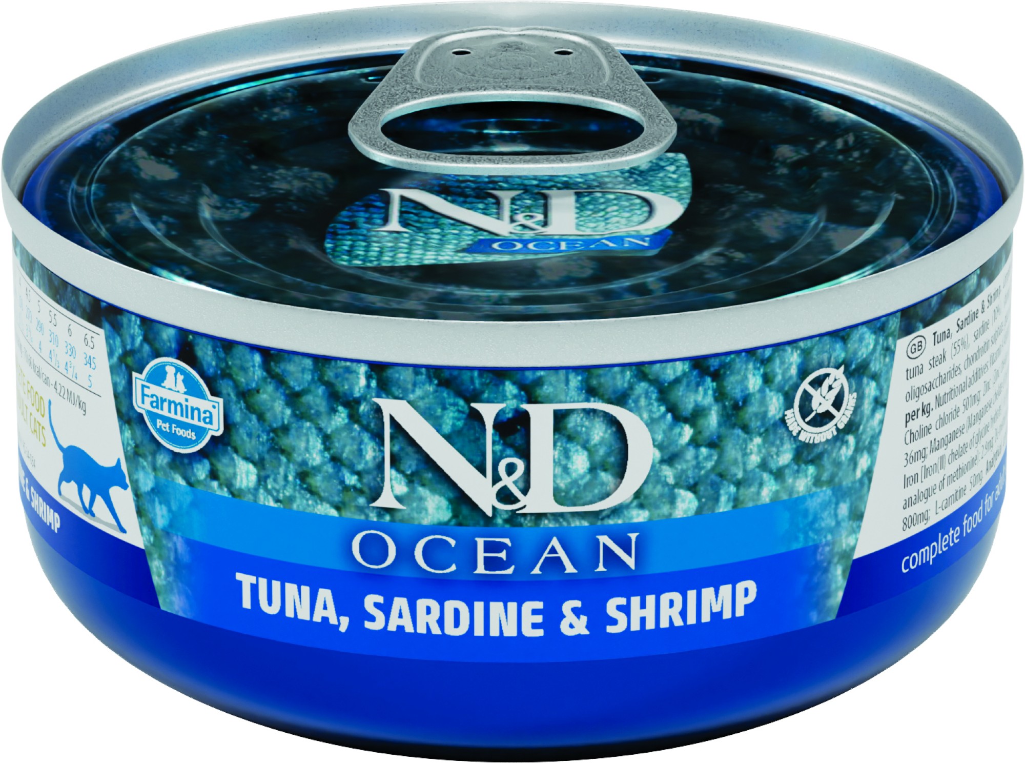 N&D Ocean natvoeding voor de kat Tonijn met Sardine 70 gr. - per 24 stuks