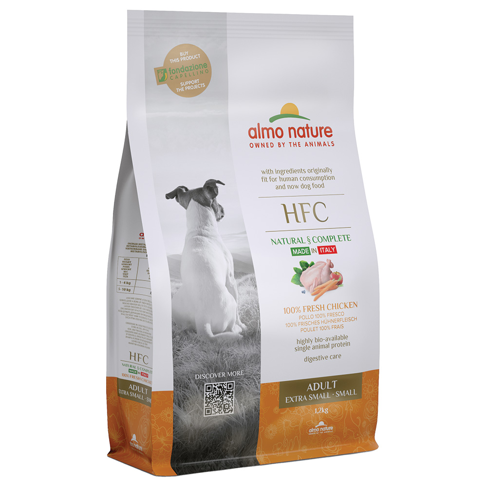 Almo Nature HFC Adult hond XS-S zalm extra voordelig 1,2 kg - Kip