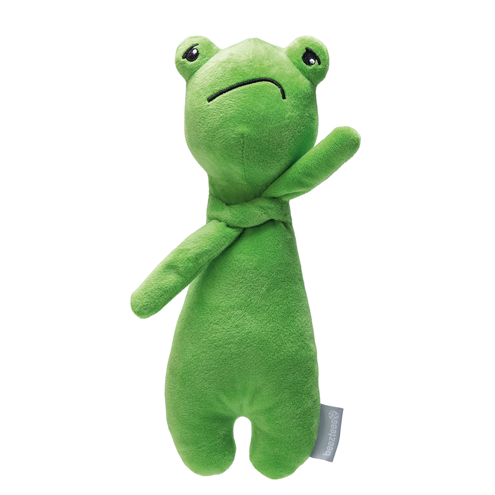 Beeztees hondenspeeltje Grumpy Froggy 30x11,5x7,5cm voor honden