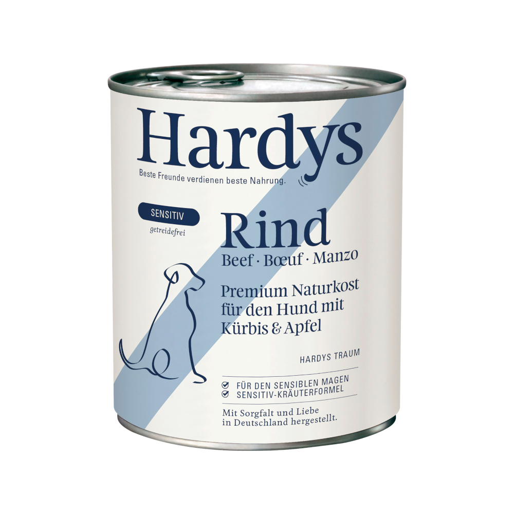 Hardys 6x800g  Sensitive Rund natvoer voor honden