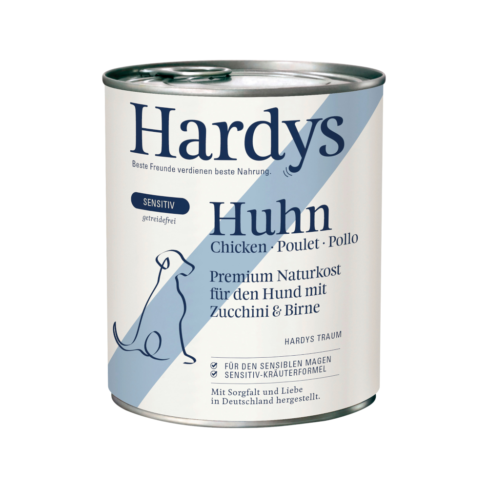 Hardys 6x800g  Sensitive Kip natvoer voor honden