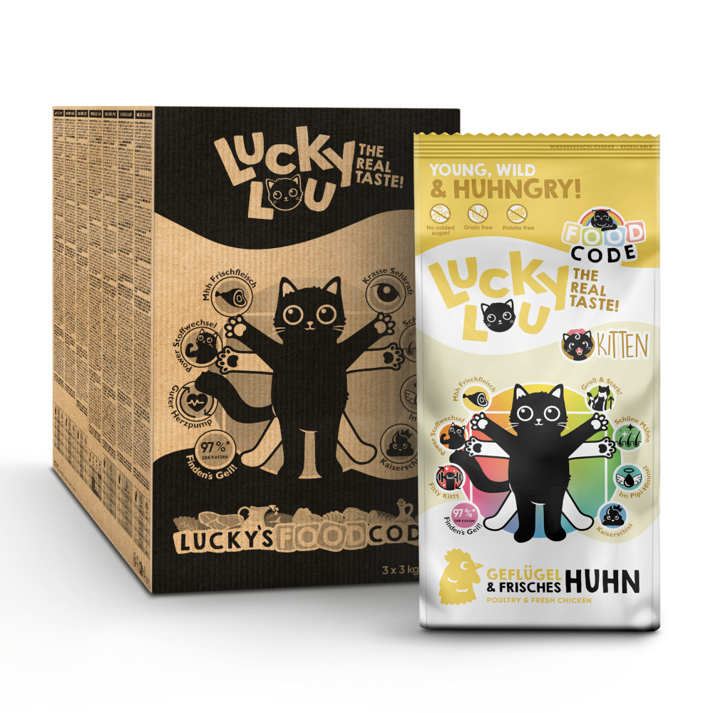 Lucky Lou Kitten Gevogelte & Kip - 9 kg