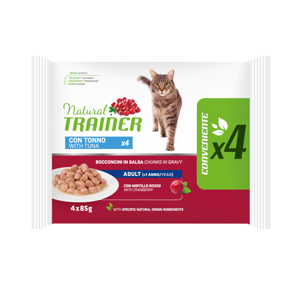 Trainer Natural Cat Natural Trainer Adult Natvoer voor Katten - Voordeelpakket: 4 x 85 g Tonijn