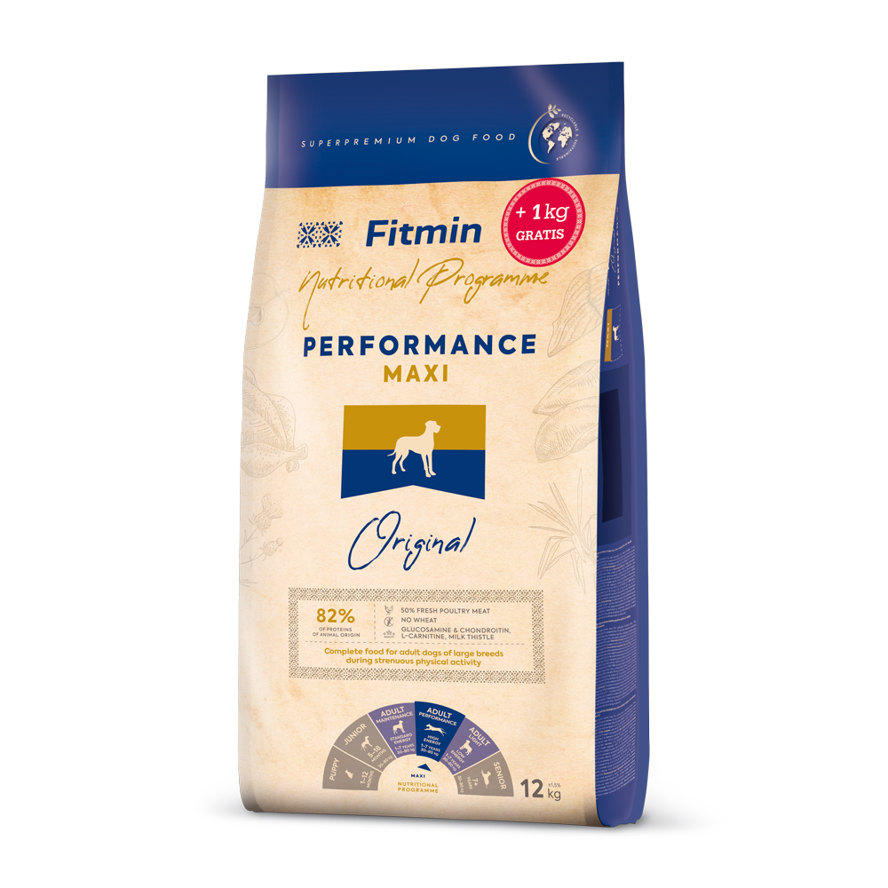 Fitmin Maxi Performance-programma - 12 kg + 1 kg gratis!