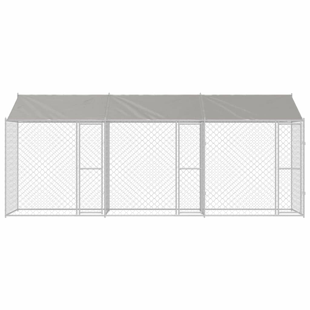 vidaXL Hondenbench Zilver 600 x 200 x 256 cm Gegalvaniseerd staal