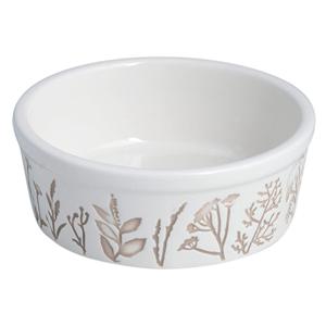 TRIXIE Keramische hondenvoerbak Grasveld, wit/taupe