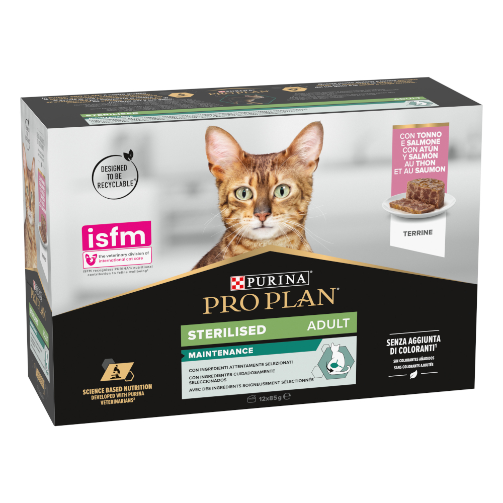 Pro Plan MP  Cat Sterilised 12 x 85 g- Zalm & Tonijn