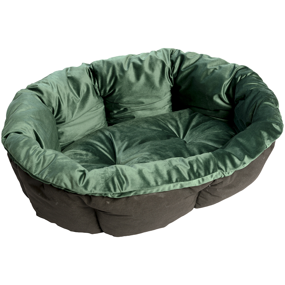 Ferplast Mandkussen Sofà - Fluweel Groen - Maat 12 : L 114 x B 83 x H 37 cm