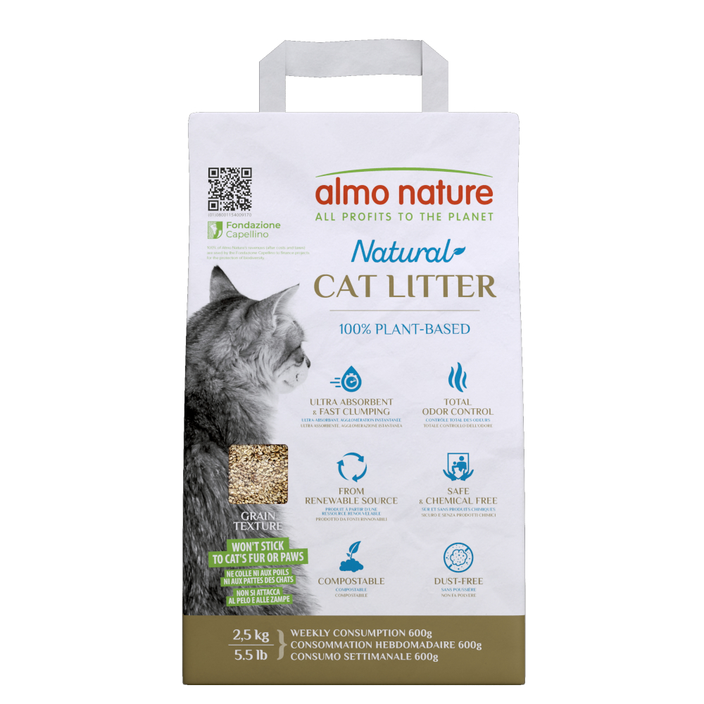 Almo Nature Litter Almo Nature Natuurlijke Korrelige Kattenbakvulling - Grain Texture - 2,5 kg