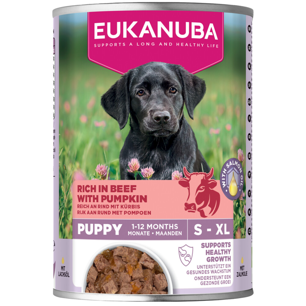 Eukanuba 6x  Life Care Dog Hondenvoer Nat Puppy Beef&Pumpkin 400 gr