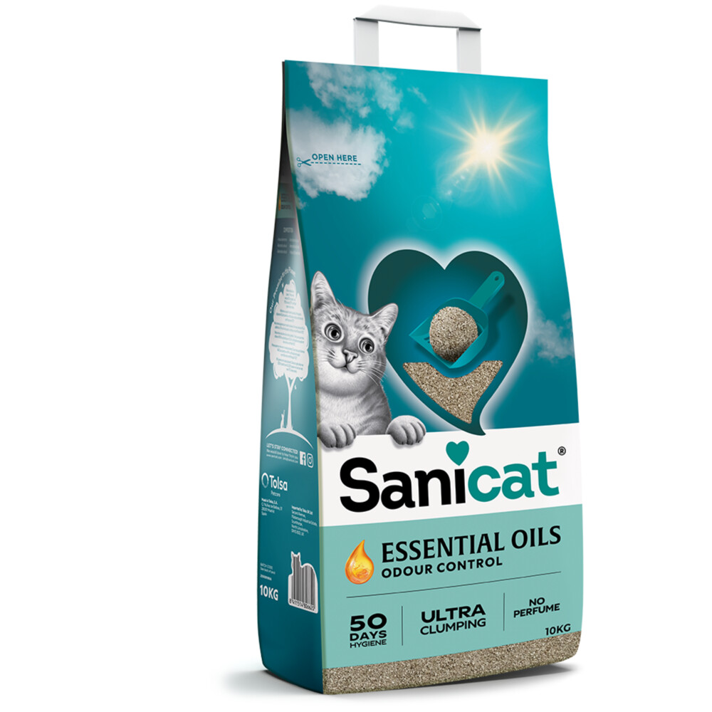 Sanicat Essential Oils Ultra Cream Kattenbakvulling Fragrance Free 10 kg