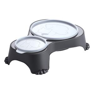MyPet Rotho  Duo voerbak Sally antraciet 1000ml + 280ml voor katten