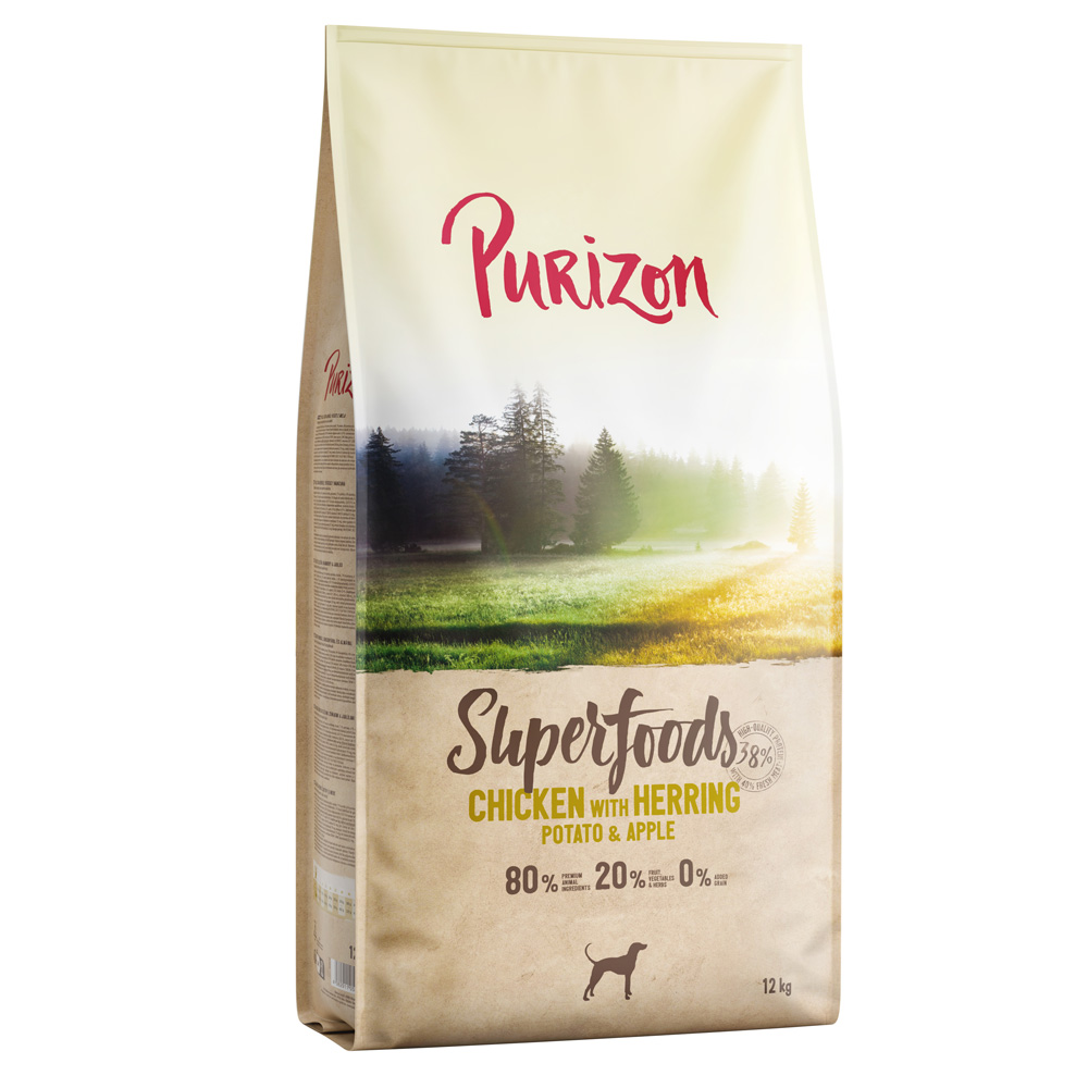 Purizon Superfoods kip met haring, aardappelen en appels - 12 kg