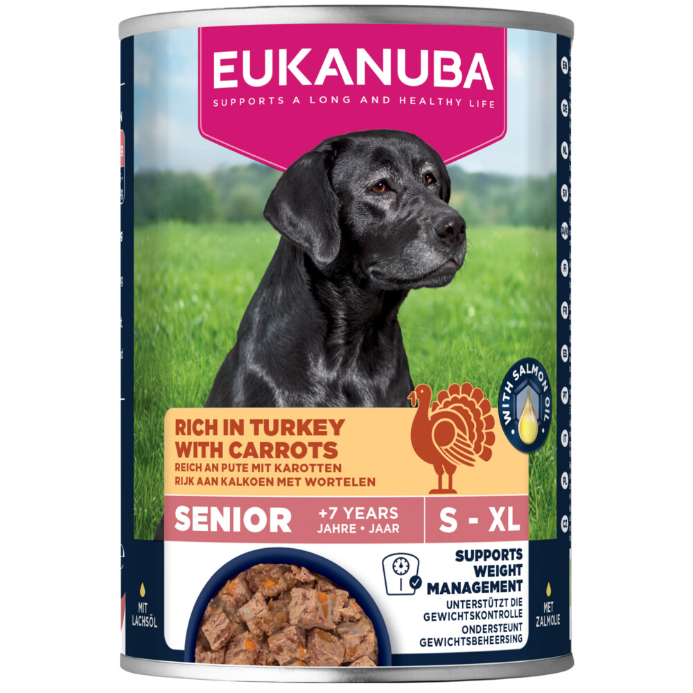 Eukanuba 6x  Life Care Dog Hondenvoer Nat Senior Turkey&Carrot 400 gr