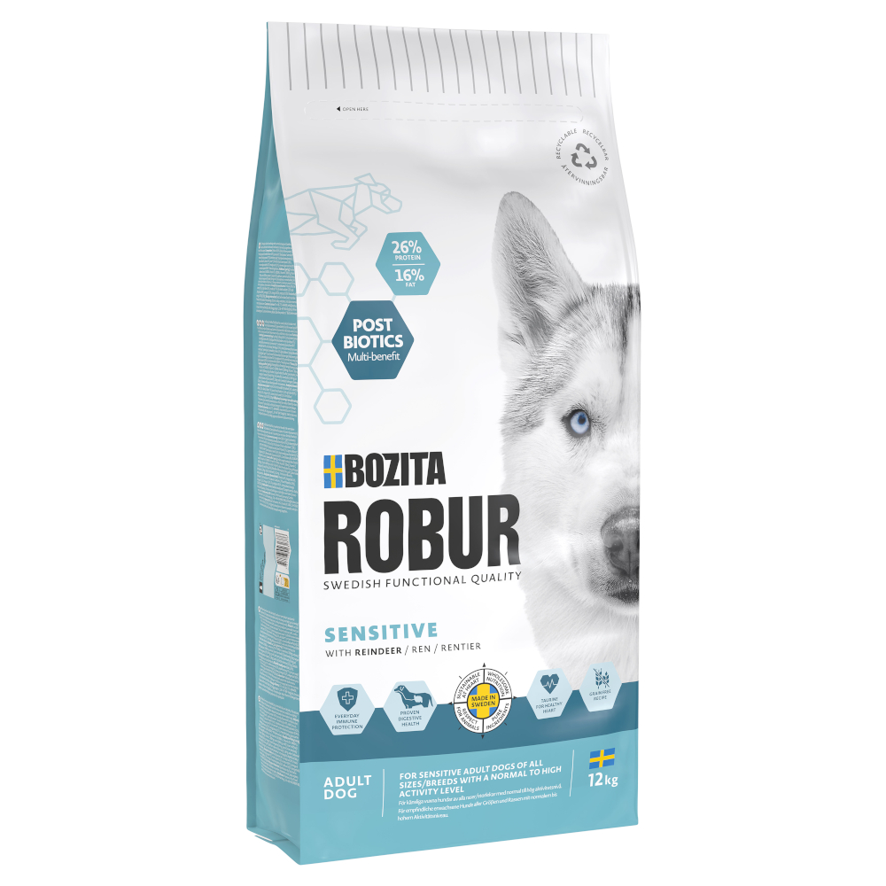 Bozita Robur Sensitive Grainfree Rendier Hondenvoer - 12 kg