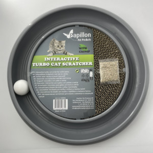 Papillon Krabkarton met catnip en bal voor de kat (interactief) Per stuk